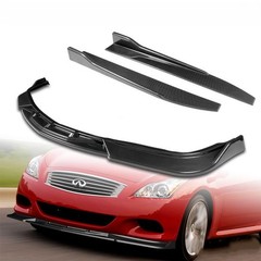 5pc Bumper Lip Side Skirt Diffuser Infiniti G37 Coupe 2008-2013 Painted Carbon