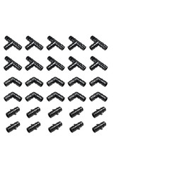 Camnwamn 30-Pack 1/2 Inch F1960 Poly Pex-A Expansion Fitting Combo 90-Degree