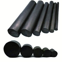 Ø 21mm-150mm Black Natural Rubber Round Bars Material Solid long 40mm-500mm
