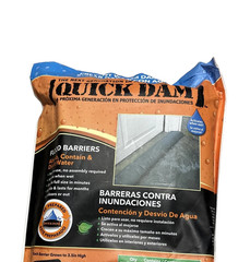 Quick Dam 2 x 5 Ft Flood Barrier Reusable Water Activated Indoor/Outdoor NEW