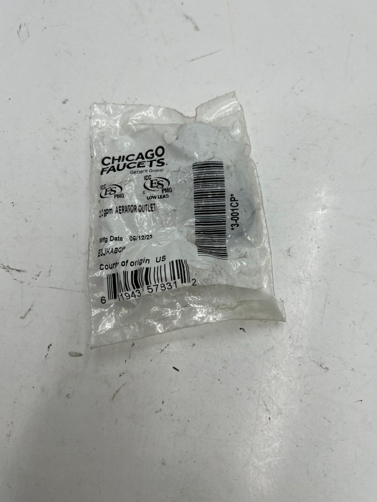 (QTY 2) Chicago Faucets 2.2 gpm Low Lead Faucet Aerated Outlet E3JKABCP