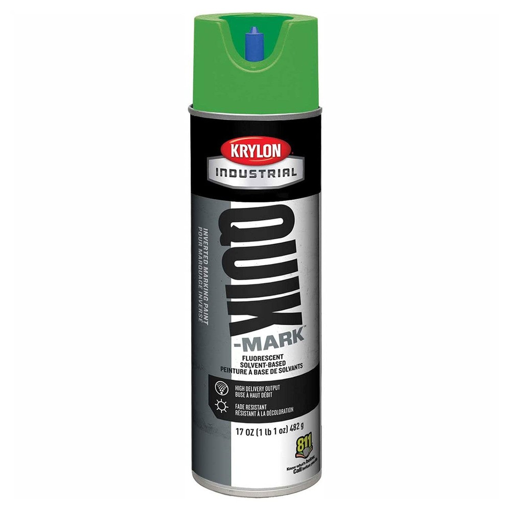 Krylon Inverted Marking Paint, 20 oz, 12 PK, S03614V Flo Neon Green