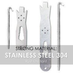 QMARK Fence Wire Twister Tool Set, T-Post Clip Tool, Stainless Steel, 3.8…