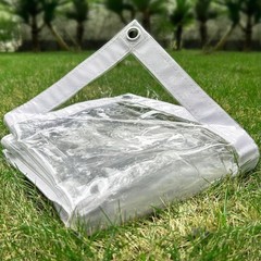 Clear Tarp 8 x 10FT, 20 Mil Clear Vinyl Tarp, Small Cover Plastic Sheeting wi…