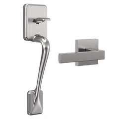 Hornbill Front Door Entry Handleset with Level, Single Cylinder Exterior Door…