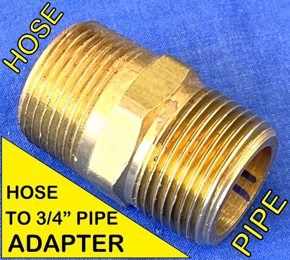 NEW BRASS ADAPTER ✅ GARDEN HOSE to 3/4″ MALE PIPE NPT THREAD MPT CONNECT FITTING