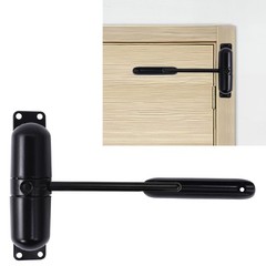 Automatic Door Closer, Safety Spring Door Closers – Easy to Install Black