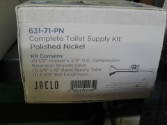 Jaclo 631-71-PN 1/2″ cop x 3/8″ Od Straight Valve Toilet supply Polished Nickel