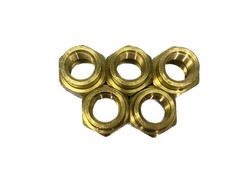 (5) New Parker 1/2” FNPT x 3/8” FNPT Brass Reducer Pipe Couplings, 1/2×3/8-GG-B