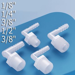 Hosetail Plastic 90° Elbow Barbed Joiner Male Threaded Hose Pipe Connector BSP