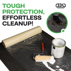 Self-Adhesive Carpet Protection Film 36″ x 200′ – Heavy-Duty Clear Cover, Clean