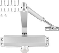 Commercial Door Closer, Automatic Door Closer (Sliver), Heavy Duty Hydraulic Doo