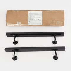 Black Stainless Steel Wall Mount Stair Rail 60in For Wood/Brick/Concrete