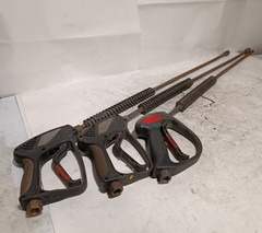 Lot of 3 High Pressure Spray Guns, Incl. AR AL36 & 2 Unbranded, with 36″ Wands