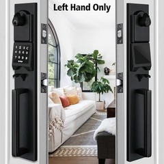 Electronic Door Lock Keypad Smart Handleset Door Adjustable210-250mm Matte Black