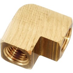 Anderson Metals 1/8 In. 90 Deg. Yellow Brass Elbow (1/4 Bend) 756100-02 Anderson