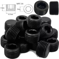 20x Male Thread Socket Car Pipe Plugs 3/8 NPT Pipe Allen Head Socket Plugs HOT