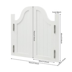 White Swing Solid Wood Door Elegant Pine Wood Partition Door for Shop Entrance