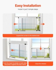 VEVOR Adjustable Window Screen Expandable Windows Screens 2 Packs Aluminum Frame