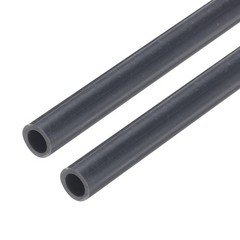 MECCANIXITY 1/4 Inch PVC Rigid Tube Round Pipe Tubing 4mm × 6mm, Dark Grey