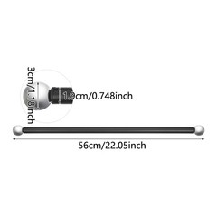 3 Pcs Modern Cross Arm Ladder Rest For Outdoor Lamp Posts And Poles Black US