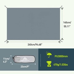 Forceatt Tent Waterproof Footprint, 2 Person Ultralight Tent tarp for Picnic …