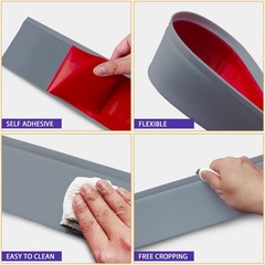 Tridotpul Vinyl Wall Base Baseboard Molding Trim 4″ Flexible Self Adhesive Rubbe