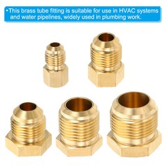 5 Pack SAE Flare Male 1/4″ 3/8″ 1/2″ 5/8″ 3/4″ Brass Seal Plug