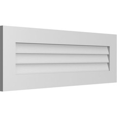 Ekena Millwork 42W X 14H Vertical Surface Mount Pvc Gable Vent Non-Functional