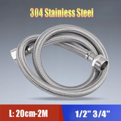 1/2″ 3/4″ Stainless Steel Braided Pipe Thread Inlet Pipe Water Heater Connector