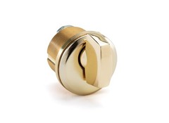 FHC RCT20PB Mortise T-turn Cylinder w/ 3mm Trim Ring Polished Brass Finish