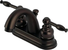 Kingston Brass GKB5615KL Knight 4″ Centerset Bathroom Faucet, 3-5/8″, Oil Rubbed