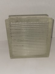RETIRED GLASS BLOCK, Came Out Of USA Home, Lined, 7.75×7.75×3 7/8 In