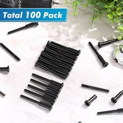 Blulu 100 Pack Invisible Cable Railing kit, T316 Stainless 1/8 inch, Black
