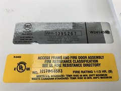 Intertek Access Frame And Fire Door Assembly Panel WHI-1395267 No Key