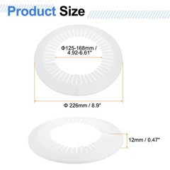 10pcs Flange Pipe Cover Decoration 4.92″ to 6.61″ Clip-on Wall Hole Cover White]