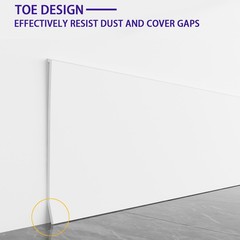 Tridotpul Vinyl Wall Base Baseboard Molding Trim 4″ Flexible Self Adhesive Rubbe