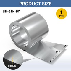 4 in x 50 ft Aluminum Flashing Roll – Roofing Rolls for Silver