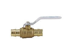 Ball Valve, 3/4 in Connection, Barb, 200 psi Pressure, Quarter-Turn Actuator, Br