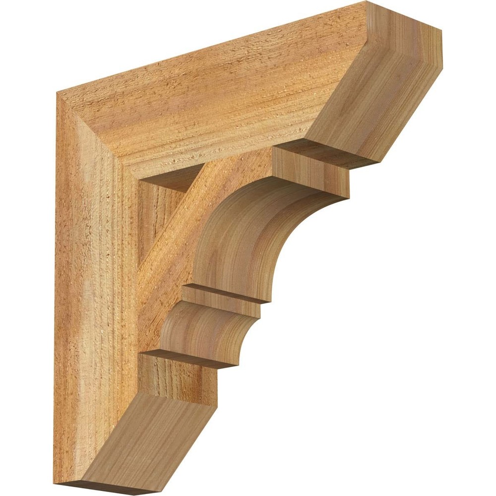 Ekena Millwork 4W X 14D X 14H Balboa Slat Rough Sawn Bracket Western Red Cedar