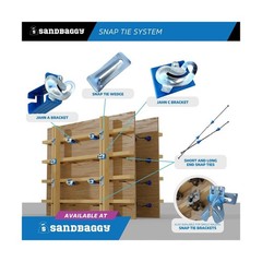 Sandbaggy Snap Tie Wedges for Concrete Forms, 50 Pack Galvanized 11 Gauge Ste…