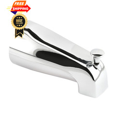 Prime-Line MP54510 Tub Spout with Diverter, 1/2 In. FIP, Zinc 1 Pack, Chrome