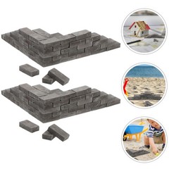 100 Pcs Clay Mini Bricks for Landscape Sand Table and Dollhouse Crafts