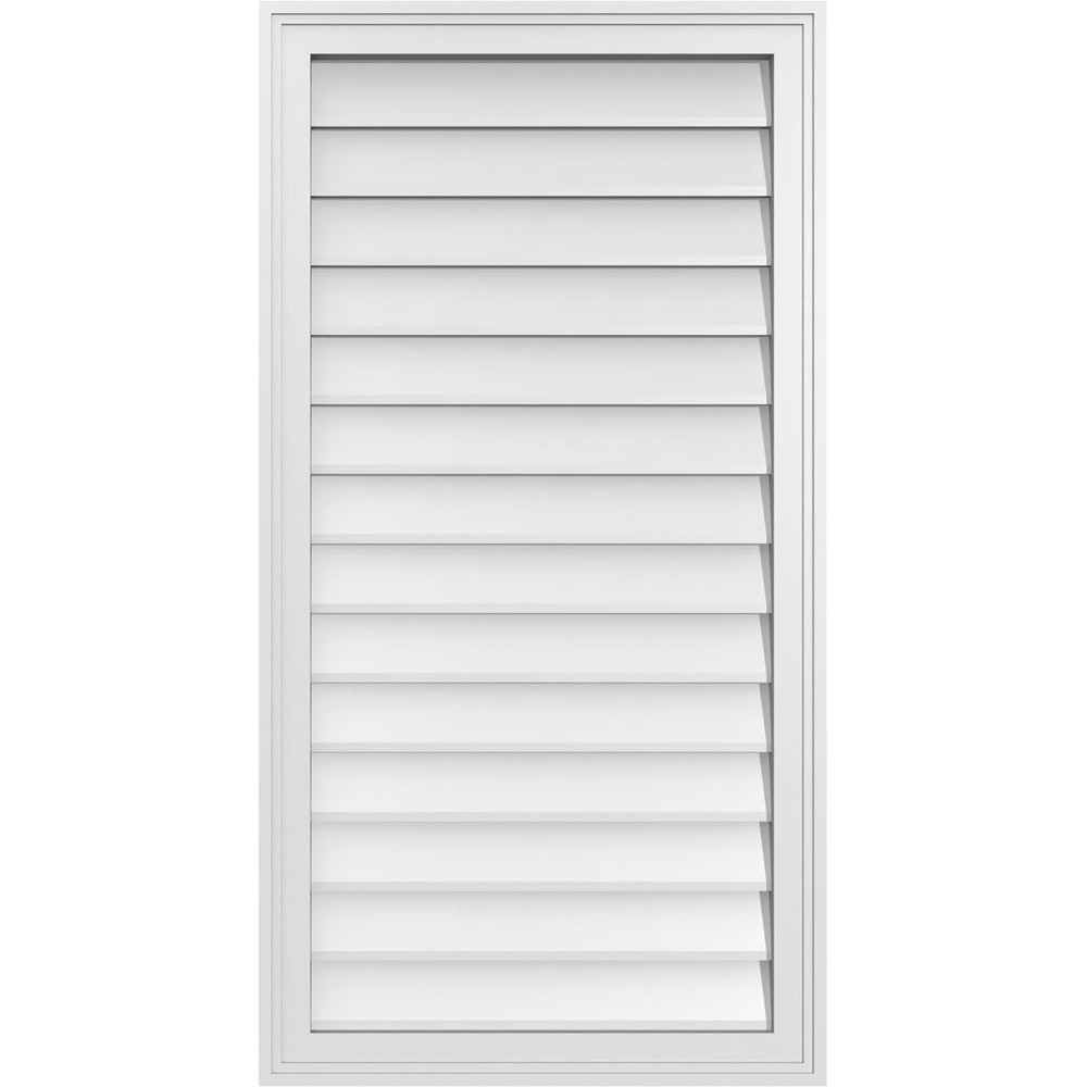 Ekena Millwork 22W X 42H Rectangle Surface Mount Pvc Gable Vent Non-Functional