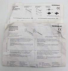 Normbau 0447010 Nylon Care 400 Folding Support Bar White 447.01/600