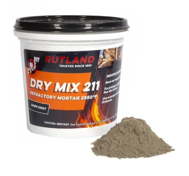 Rutland Dry Mix 211 Refractory Mortar 2.5 Pound – USA-Made High Temperature…