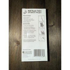 Duck Wall Repair Fabric 6in x 25ft White New Self-Adhesive Fiberglass Mesh