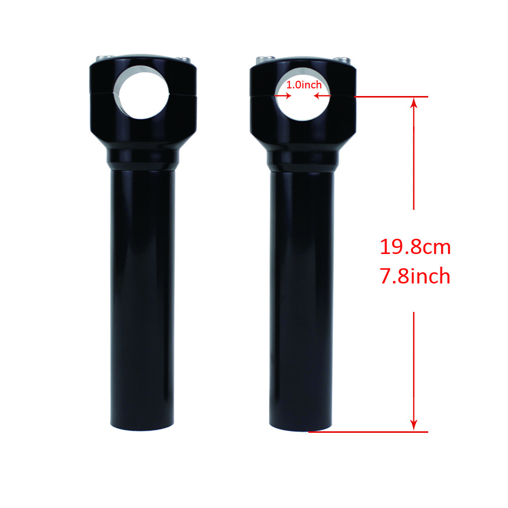 8.0″ Tall Black Handlebar Risers Kit For Harley Springer Softail Bad Boy FLSTSB