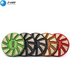 Z-lion 5PCS 3 Inch Metal Bond Diamond Floor Polishing Pad Concrete Grinding Disc