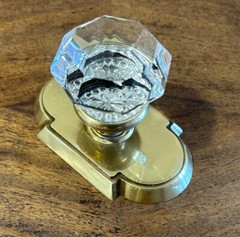 Assa Abloy Crystal Knob Dummy Door Handle Brass